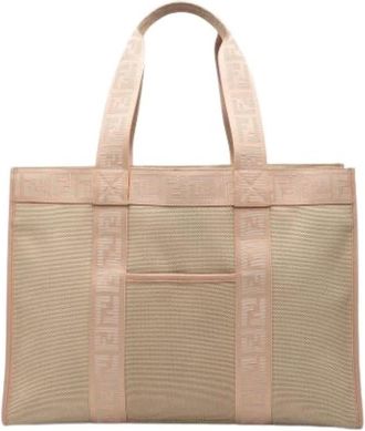 Fendi Pre-owned Canvas Tote Bag - Dames - Vintage Shopper - Beige - ONE Size - Vintage