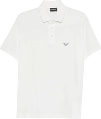Emporio Armani Polo con logo ricamato - Bianco
