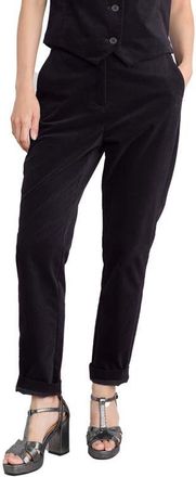 Seasalt Cornwall Star Rock Tapered Stretch Organic Moleskin Pants in Onyx at Nordstrom, Size 18 Us