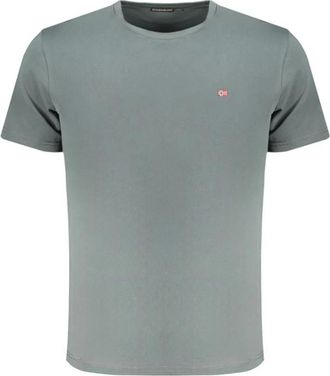 Napapijri Groen Katoenen Geborduurd Logo T-shirt - Heren - T-shirts - Groen - S - Katoen - Tops