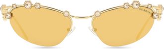 Swarovski SK7016 40047P Womens Sunglasses Gold Size 56