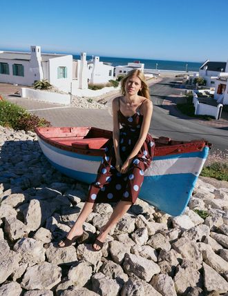 Nobody's Child Brown Polka Dot Renley Midi Dress