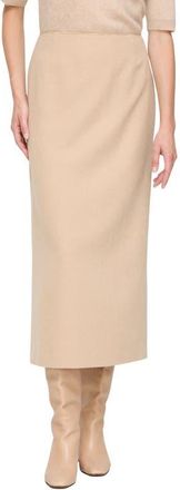 Lafayette 148 New York Camel Hair Midi Pencil Skirt in Natural at Nordstrom, Size 10