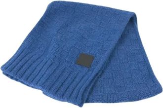 Louis Vuitton Vintage, unisex, Blauw, ONE Size, Kasjmier, Pre-owned Shawl