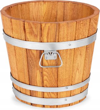 OEM Maceta De Acacia De 35 X 30 Cm De Ancho, Color Oro