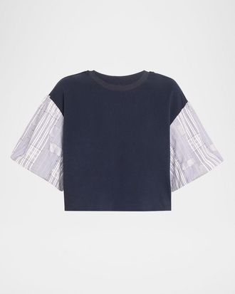 Ramy Brook Toula Puff-Sleeve Combo Top