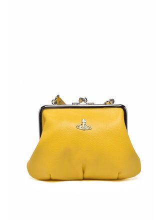 Vivienne Westwood Yellow Polyurethane Frame Clutch