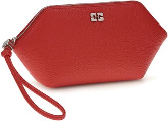Ganni Womens Pouch Bou Make Up Goji Berry Clutches