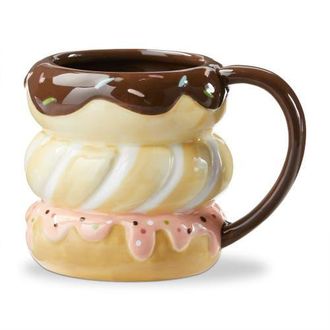 Tag Stacked Donut Earthenware Mug Multi 16 oz 3.8x3.8x3.9 in in Multicolored at Nordstrom