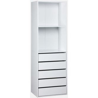 Sweeek Sweeek - Modulo armadio con 5 cassetti e 2 ripiani