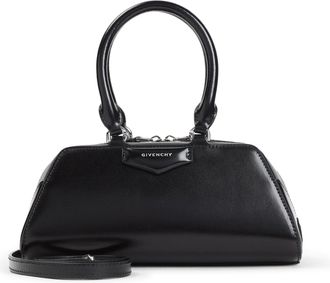 Givenchy Black Calf Leather Antigona Ew Mini Handbag-Donna