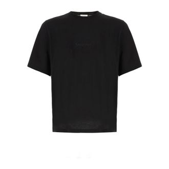 Saint Laurent T-Shirts, male, Black, Size: XL T-Shirt