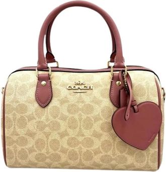 Coach Pre-owned Handbags, female, Beige, Size: ONE SIZE Pre-owned Coated Canvas Handbag