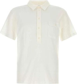 Gimaguas Witte Katoenen Tristan Polo Shirt - Heren - Polos - Beige - M - Katoen - Tops