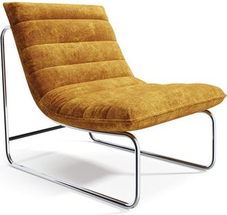 Sia Home Sill&oacute;n de sal&oacute;n terciopelo texturizado mostaza