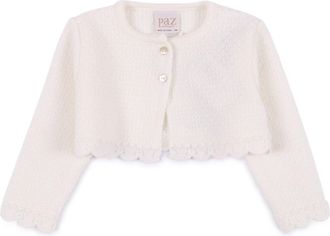 Paz Rodriguez Cardigan corto neonato in maglia Paz Rodriguez Paz Oi 25 26