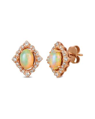 Le Vian 14K Strawberry Gold 1.07 Ct. Tw. Diamond & Opal Earrings