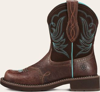 Ariat Womens Fatbaby Heritage Dapper Western Boots In Royal Chocolate / Fudge