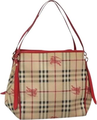 Burberry Pre-owned Shoulder Bags, female, Beige, Size: ONE SIZE Pre-owned Vintage Shoulder Bag