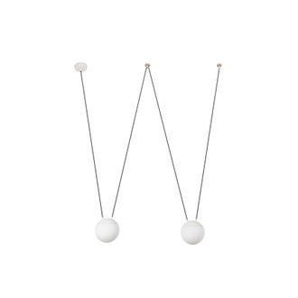 Netlighting Mine 2 Light Ceiling Pendant White Wood E27