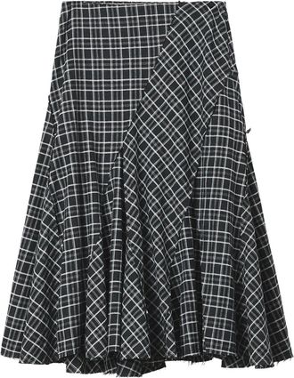 B+ab Geruite rok - Zwart