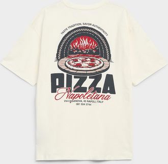 Jack & Jones Mens Neapolitan pizza T-shirt