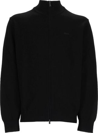 BOSS Black Full-Zip Cotton Cardigan
