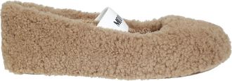 Moon Boot Shearling Ballerina - Dames - Schoenen - Beige - Maat: 37 EU Leer