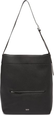 Tom Ford Soft Line Leather Bucket Bag in Naa Black at Nordstrom