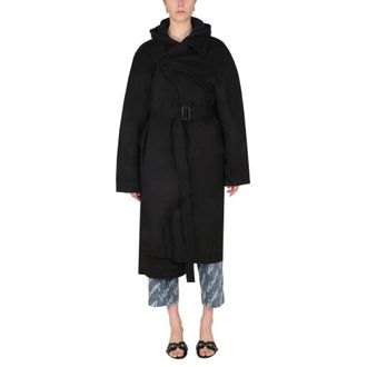 Balenciaga Belted Coats, female, Black, Size: XS Parkas