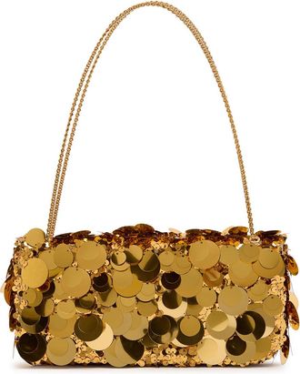 Paco Rabanne Embellished Metallic Leather Shoulder bag - Gold - One Size