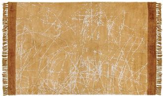 Beliani Rug HANLI Orange 140 x 200 cm Viscose