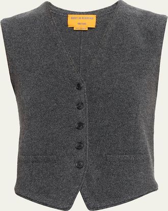 Guest In Residence Tailored Cashmere Vest