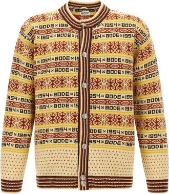 Bode Multicolor Wool Mens Cardigan