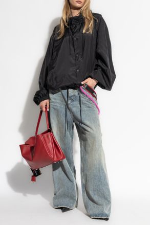 Balenciaga Jeans With Decorative Appliqu&eacute;s, Womens, Blue