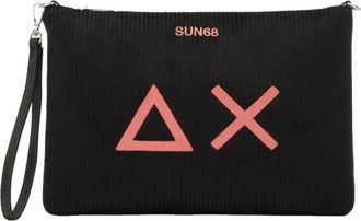 Sun 68 Womens Clutch Bag Corduroy Black X45207 One Size