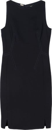 Versace 2000s wool sleeveless mini dress - women - Wool/Silk - 42 - Blue