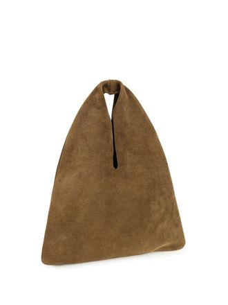 Maneb&igrave; Womens Handbag Louis Suede Tan Calf Leather Shoulder Bags