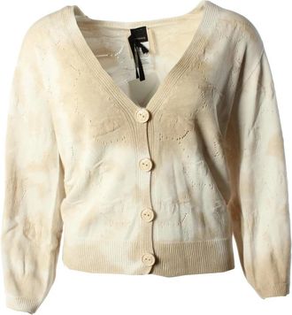 Pinko Beige Vest - Dames - Vesten - Beige - M - Polyester - Truien & Vesten