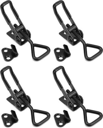 OEM Allecta - Sujetador De Tensi&oacute;n Negro - Resistente - Bot&oacute;n Pulsador Para Cajas, Maletero De Coche, Armario 95 Mm