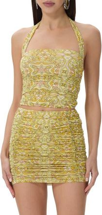 AFRM Aranya Halter Top in Sunlight Tile at Nordstrom, Size X-Large