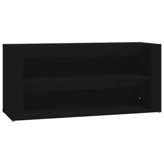 vidaXL Vidaxl - Mueble Zapatero De Madera Contrachapada Negro 100x35x45 Cm