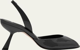 Alexandre Birman 85mm Miranda Patent Leather Peep-Toe Pumps