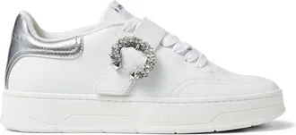Jimmy Choo London Osaka Crystal Buckle Low-Top Sneakers, Brand Size 34.5 ( US Size 4.5 )
