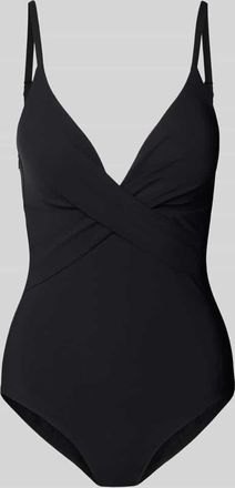 Barts Badeanzug mit tiefem V-Ausschnitt Modell SOLID in Black, Gr&ouml;&szlig;e 42