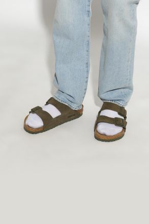 Birkenstock Arizona BS Slides, Mens, Green