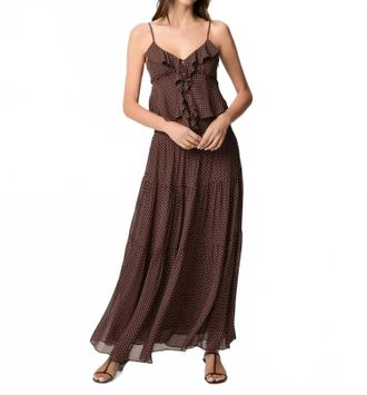 Paige Indiah Camisole Top In Mahogany/ecru