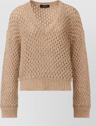 Fabiana Filippi v neck cotton sweater long sleeves