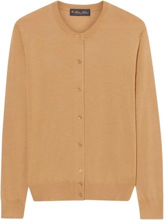 Brooks Brothers Merino wollen vest - Dames - Vesten - Bruin - S - Wol - Truien & Vesten