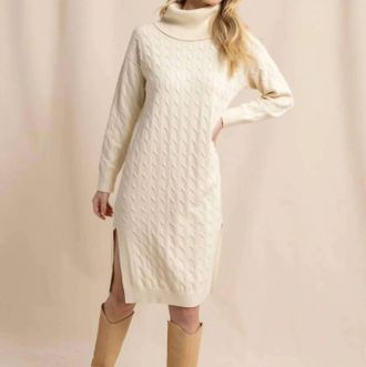 Southern Tide Brea Sweater Dress In Sand White